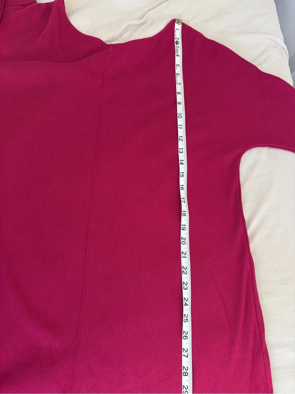 NWT M.M.LaFleur Ivana 1.0 Dress Ribbed Pima Modal Dark Fuchsia XL